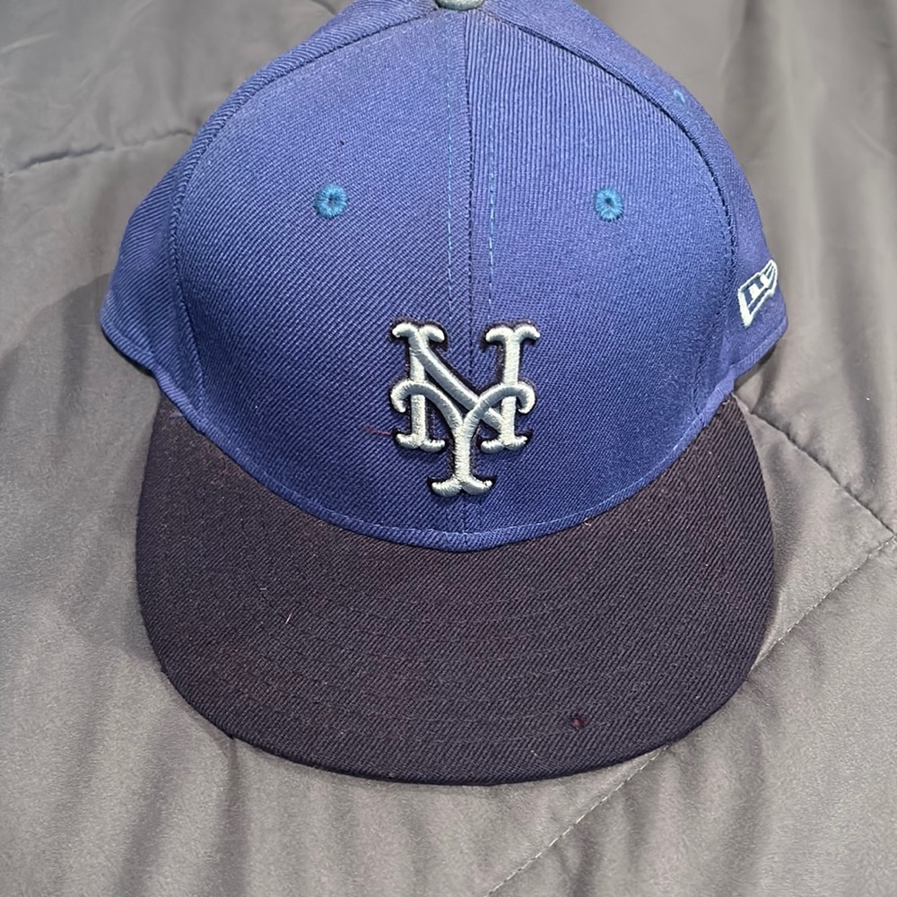Blue Mets Fitted Hat